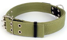 Ошейник для собакCollar повседневный , брезент, зеленый, обхват шеи 58-73 см
