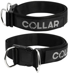 Ошейник для собак Collar POLICE повседневный, нейлон, черный, обхват шеи 45-80 см