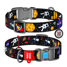 Ошейник для собак Collar Waudog Nylon с рисунком NASA 31-49 см