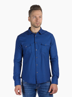 Рубашка мужская Dairos GD81100378 синяя L