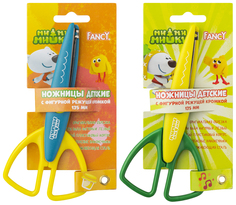 Ножницы детские FANCY 135мм, с фигурной режущей кромкой, 3 вида, картон с е/подвесом Action!