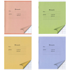 Тетрадь Action! 12 листов узкая линейка школьная 4 цвета