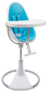 Стульчик для кормления Bloom Fresco Chrome White white, голубой