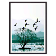 Постер в рамке Над рекой - 21х30 см Дом Корлеоне