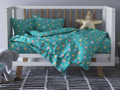 Комплект постельного белья Детский в кроватку Galtex Совунья бирюзовый