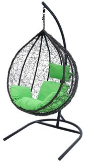 Кресло подвесное Сфера VEIL арт.CN100-МТ цв.корзины коричневый, салатовый "Garden story"