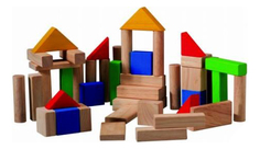Конструктор деревянный PlanToys Блоки 50 деталей