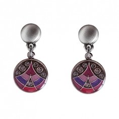 Серьги из бижутерного сплава/бронзы с эмалью Clara Bijoux A51652-12.T V