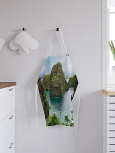 Фартук кухонный регулируемый "Морские лабиринты", универсальный размер Joy Arty