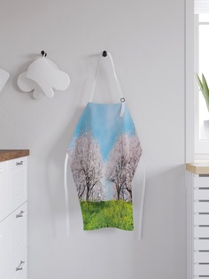 Фартук кухонный регулируемый "Белоснежное цветение", универсальный размер Joy Arty