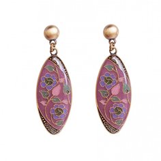 Серьги из бижутерного сплава/бронзы с эмалью Clara Bijoux A77175-5 V