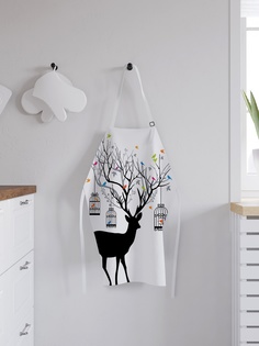 Фартук кухонный регулируемый "Олений лес", универсальный размер Joy Arty