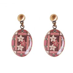 Серьги из бижутерного сплава/бронзы с эмалью Clara Bijoux A75775-5 V