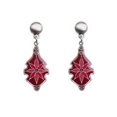 Серьги из бижутерного сплава/бронзы с эмалью Clara Bijoux A51942.2T V