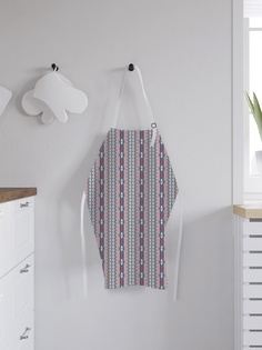 Фартук кухонный регулируемый "Вертикальные полосы с узорами", универсальный размер Joy Arty