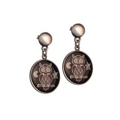 Серьги из бижутерного сплава с эмалью Clara Bijoux A35532-22 BW
