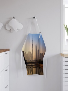 Фартук кухонный регулируемый "Зеркальный мост", универсальный размер Joy Arty