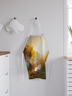 Фартук кухонный регулируемый "Освещенный речной туман", универсальный размер Joy Arty