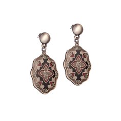 Серьги из бижутерного сплава с эмалью Clara Bijoux A76384-4 BW