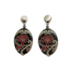 Серьги из бижутерного сплава/бронзы с эмалью Clara Bijoux A77354.4 BW