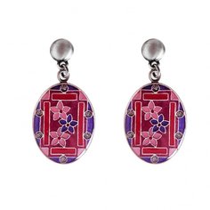 Серьги из бижутерного сплава/бронзы с эмалью Clara Bijoux A75778 V