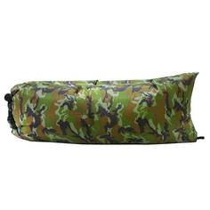 Надувной диван лежак Baziator P0070C с карманом и колышком 240x70 см camouflage