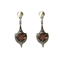 Серьги из бижутерного сплава/бронзы с эмалью Clara Bijoux A77192 BW
