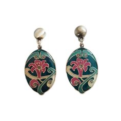 Серьги из бижутерного сплава/бронзы с эмалью Clara Bijoux A77353.3 G