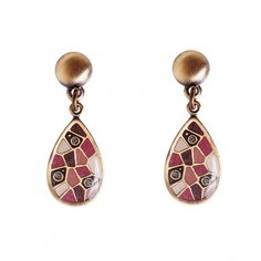 Серьги из бижутерного сплава/бронзы с эмалью Clara Bijoux A51804-14.T V