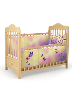 Бортики в кроватку sfer.tex Бабочки фиолетовый 1260236