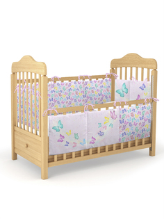 Бортики в кроватку sfer.tex Бабочки розовый 1260790