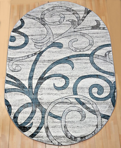 Ковер LARA 4206R овал серый голубой 2х4 Sofia Rugs