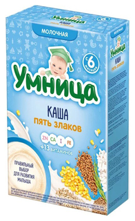 Каша молочная Умница 5 злаков с 6 мес. 200 г
