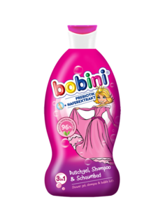 Шампунь, гель и пена для ванны 3 в 1 BOBINI CLASSIC Маленькая принцесса 1+, 330 мл