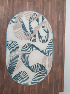 Ковер LARA 3565A овал кремовый зеленый 0,8х1,5 Sofia Rugs