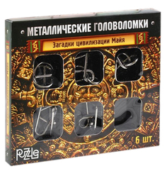 Металлические головоломки "Загадки цивилизации Майя", 6 шт. Sima-Land