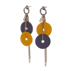 Серьги Moon Paris Del mare цепи диски MoD-20.03-012 желтые