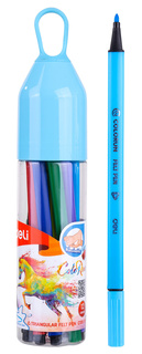Фломастеры Deli EC10506 ColoRun трехгранные 12цв.