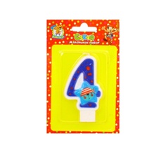 Свеча для торта Маленький пират Цифра 4 Миленд