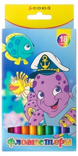 Фломастеры СОЮЗ Живая природа 18 цветов