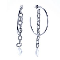 Серьги из бижутерного сплава с хрусталем Moon Paris MR-21.04-021