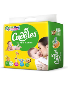 Подгузники-трусики детские CUDDLES, размер L 9-14 кг, 62 штуки в упаковке CDP-L62