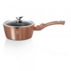 Ковш с крышкой с мраморным покрытием Berlinger Haus Rosegold Line 16 см