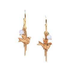 Серьги из бижутерного сплава с яшмой/халцедоном Nature Bijoux NB21.1-12-75601