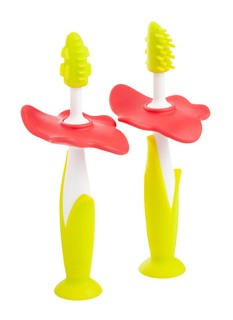 Зубные щетки-массажеры для малышей Roxy Kids зеленый, 2 шт.
