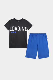 Пижама детская Bossa Nova футболка и шорты 384Л-161-С Синий р.140