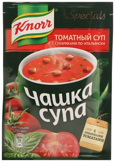 Суп Knorr чашка супа томатный с сухариками по-итальянски смесь сухая 18 г