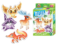 3D-пазл Русский стиль животные 12 деталей