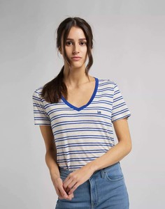 Футболка женская Lee V NECK TEE ECRU белая S