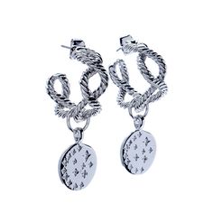 Серьги из бижутерного сплава с кристаллом Moon Paris MR-21.04-012